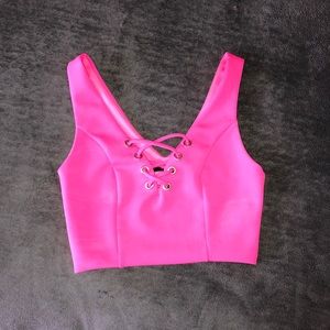 Pink F21 Crop Top